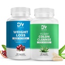 Weight Management van vrouwen Duo 15 dagen Ontgiften & gewichtsverlies Ondersteuning van 2 stappen om de resultaten te reinigen, te herstellen en te behouden