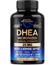 DHEA 25mg - Micronized DHEA Supplement for Women & Men - Clinically Proven Strength & Bio available - Healthy Aging, Hormone Balance & Energy Level Support - Vegan & NON-GMO - Made in USA, 120 Capsules