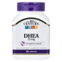 21e eeuw DHEA 25 mg capsules (90 telling), Hormone Balance Dieetsupplementen, DHEA supplement voor vrouwen en mannen Glutenvrije, niet-GMO, geen toegevoegde conserveringsmiddelen of kunstmatige smaken