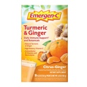 Emergen-C Citrus-Ginger Fizzy Drink Mix, Kurkuma en Gember, Immune Ondersteuning, Natuurlijke Smaken met Hoge Potentie Vitamine C, 18 Tellen