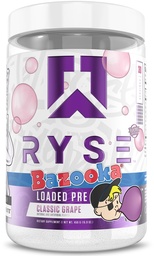 RYSE geladen pre-workout poeder - Bazooka Grape - Dagelijkse pre-workout voor mannen en vrouwen met 390 mg cafeïne, Beta Alanine en Citrulline voor pomp, focus en energie - 30 porties