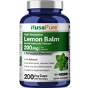 NusaPure Lemon Balm 30:1 Extract, 200 mg Equivalent aan 6000mg Per Vegan Caps - 200 Graaf Non-GMO, Vegan Bioperine