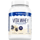 Vitauthority Wei Proteïne Poeder voor Vrouwen Wei Isoleer Probiotica & Enzymen Ondersteunt Digestie, Nutriënt Absorptie & Energie Post-workout & Dagelijkse Voeding Vanille Smaak 30 Servers