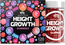 BIOTEQUELAB Hoogte groei verhogen Gummies Vitaminen, Grow Tall Supplement, Calcium, Magnesium, Zink, Ashwagandha, Glucosamine Multivitamine voor tieners, kinderen, 120 Gummies