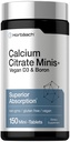 Horbäach Calcium Citrate with Vitamin D3 & Boron | 150 Tablets | Supplement for Men and Women | Vegan, Non-GMO, Gluten Free