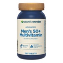 Nature's Wonder Advanced Men's 50+ Multivitamin/Multimineral Supplement with Vitamin D3 and B Vitamins 120 Tablets, 120 Day Supply
