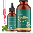 Zeolite Detox for Adults, Zeolite Liquid Drops with Vitamin B, Probiotic Blend - Energy, Gut, Focus - 2 Fl Oz (1 Bottle)