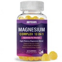ABYSSUS Magnesium Gummies for Women - 12-in-1 Magnesium Complex with L-Theanine, Ashwagandha & Chamomile - Supports Muscle Health & Relaxation, Stress Relief, Pineapple Flavor, 60 Count