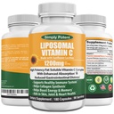 Simply Potent Liposomal Vitamin C 1200mg — 180 Capsules (90 Servings) | High Absorption Fat Soluble VIT C | Sunflower Lecithin | Immune Support, Collagen & Antioxidant | Non-GMO, Vegan | Made in USA