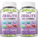 Wanish (2 Packs) Zeolite Gummies for Adults - Zeolite Clinoptilolite, Chlorella, Milk Thistle & Vitamins- Supports Immune Health, Gut and Liver, Vegan, Non-GMO, Sugar Free, Apple Flavor, 120 Count