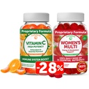 Lunakai Vitamin C and Women's Multivitamin Gummies Bundle - 300mg Organic, Non-GMO, Vegan Chewable Supplement - 100% Daily Value of 16 Essential Vitamins and Minerals Healthy Gummy - 30 Days Supply