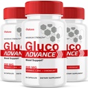 (3 Pack) Gluco Advance Capsules, Gluco Advanced Blood Support Supplement GlucoAdvance Pills for Joints, GlucoseAdvance Premium Blend Flow Balance All Natural Formula Overall Health Wellness (180 Ct)