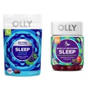OLLY Extra Strength Sleep Gummy with Melatonin, L-Theanine, Chamomile, Lemon Balm, BlackBerry Flavor - 120 Count & Muscle Recovery Sleep Gummies with Melatonin, Tart Cherry, Vitamin D, Berry Flavor - 40 Count Bundle
