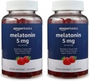Basics Melatonine 5mg, 120 Gummies (2 per portie), Aardbei (voorheen Solimo) (verpakking van 2)