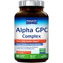Innate Vitality Alpha GPC, Acetyl L-Carnitine, Bacopa Monnieri, Inositol, Vitamin B Complex, B6, B12, Biotin, 12-in-1 Brain Supplement, for Memory, Focus, Energy, Alertness, 60 Vegan Capsules