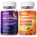 Nextdia Liposomal Melatonin Sleep Softgels + Turmeirc and Ginger Supplement