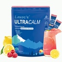 Loroc'e UltraCalm Super Cortisol Reducer Drink, Magnesium Glycinate (30 Servings), L-theanine, Ashwagandha, Vitamin D, No Sugar, Raspberry Lemonade Sleep Aid Powder