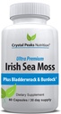 Organic Sea Moss Supplements with Bladderwrack and Burdock Root. Pure Sea Moss Supplement, Vegan, No Fillers, 60 SeaMoss Capsules with BioPerine for Maximum Benefit