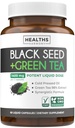 Cold-Pressed Black Seed Oil Capsules - Vegan Non-GMO Nigella Sativa Black Seed Oil Supplement with EGCG Green Tea Extract for Wellness & Energy Support - Polyphenol & Thymoquinone-Rich (1 Month)
