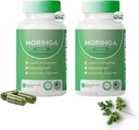 Moringa Capsules,Pure Moringa Poeder Capsules - 800 mg Nutrient-Rich Moringa- bevordert energie, Gut Well-Being (2)