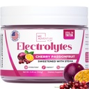 Zero Sugar - Cherry Passionfruit Electrolytes Powder - Refreshing Hydration - Caffeine Free Energy with All Natural Ingredients - Vegan, Keto, Paleo - Sugar Free Electrolytes Drink Mix - 30 Servings