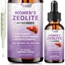 Zeolite Drops for Women - 99%+ Pure Natural Volcanic Ash, Vegan，Non-GMO，Sugar Free- Supports Immune Health, Supports Natural Metabolism， Energy Enhancement (2 Fl Oz)