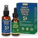 Zeolite Detox Pack with Gut Drops & Cellular Spray – Dual-Formula Mineral & Botanical Support for Digestive Balance, Overall Immune Health and Daily Internal Wellness