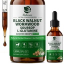 Lukaree (2 Pack) Wormwood Black Walnut Soursop Cleanse for Humans – with L-Glutamine Prebiotics & Zinc for Gut Health & Digestive Comfort – Mood, Immune & Energy Support – Vegan Gluten-Free