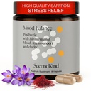 Anxiety & Stress Relief Supplement – Saffron & Postbiotic Supplement for Emotional Support – 1000x More Active Ingredients Than Probiotics. Made with BiomeBalance in the USA, 60 Capsules | SecondKind