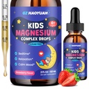 Kids Magnesium Liquid Drops - Magnesium Glycinate Drops for Kids, Citrate Liquid with L-theanine, Chamomile & Vitamin B6 for Sleep, Relaxation, Calm & Focus - Strawberry Flavor, 2 Fl Oz