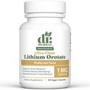 Dr. Murray's Lithium 1 MG Supplement - Vegan Capsules | Mineral Support Formula | Trace Element | Cognitive & Mood Wellness | 90 Count Bottle