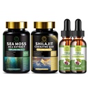 Sea Moss and Shilajit Bundle & TMG (Trimethylglycine) Supplement Liquid Drops, for Energy, Antioxidant, Immune Support, Liver Wellness & Cognitive Function