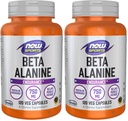 NOW Foods Sports Nutrition, Beta-Alanine 750 mg, Delays Muscle Fatigue*, Endurance*, 120 Veg Capsules,(Pack of 2)