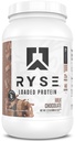 RYSE Loaded Protein Powder - Milk Chocolate - 25g Whey Protein Isolate & Concentrate with Prebiotic Fiber & MCTs - Low Carb, Low Sugar, Digestive-Friendly - 27 Servings / 2 lb Tub