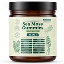 Sea Moss Gummies 16-in-1, Ashwagandha Black Seed Oil Bladder Wrack Turmeric Vitamin C, Apple Cider Vinegar, Non-GMO (Green Apple)