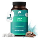 Coast Science DHEA Supplement for Women - Dehydroepiandrosterone DHEA 25mg Wild Yam Extract for Endocrine Balance - Neural, Skin & Bone Health - Dairy and Gluten Free, Non GMO - Made in USA - 90 Caps