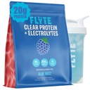 FLYTE Clear Whey Protein Isolate Powder – Clear Protein Water, 20g Protein, 419mg Electrolytes, Hydration & Recovery, Zero Sugar, Grass-Fed Whey, Blue Raspberry, 20 Servings