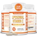 Purely Optimal Premium Liposomal Vitamin C Supplement - High Absorption, Fat Soluble Ascorbic Acid Vitamin C 1000mg for Immune Support - Collagen & Immune System Booster, Non-GMO, 90 Capsules