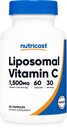 Nutricost Liposomal Vitamin C (1,500mg) 60 Capsules - High Absorption Vitamin C, Vegan, Gluten-Free, 30 Servings