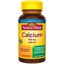 Nature Made Calcium 600 mg with Vitamin D3, Dietary Supplement for Bone Support, Calcium Supplement for Bone Health, 60 Tablets