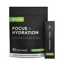 BrainTree Nutrition - Focus + Hydration - Electrolyte Drink Mix - Total Body Hydration - Supports Cognitive Function, Energy & Muscle Recovery - Sugar Free - Refreshing - 30 Stick Packs