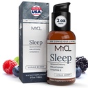 Sleep Liposomal Supplement with Low-Dose Liquid Melatonin Kids and Adults - Relaxation Aid, Deep Restorative Sleep Support - Vegan and Clean - Advanced Absorption - Berry Flavor - 60 Pump Servings