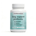 EverNatureCure Lung Support Probiotics, Ever Nature Cure Respiratory & Immune Support Supplement, with Vasaka Leaf & Turmeric Root Extract, 60 Capsules