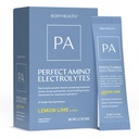 BodyHealth PerfectAmino Electrolyte Drink Mix – Lemon Lime – No Sugar, Keto & Fasting Friendly, Hydration with Trace Minerals – Stick Packs