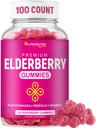 LifeCentric Health Elderberry Gummies for Kids & Adults Plus Vitamin C, Propolis & Echinacea Delicious Raspberry Gummy