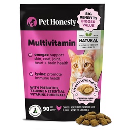 Cat Multivitamine Kauwen - Cat Treats for Health + Immune, Joint Support, Skin & Coat, and Digestie - Omega 3s, Lysine & Probiotica voor Katten, Vitaminen voor Katten - Kip (90-Day Supply)
