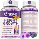 Height Growth Gummies for Kids & Teens - Calcium, Vitamin D3 + K2, Zinc, Magnesium, L-Arginine - Teen Multivitamin Gummies for Children Bone Strength and Immunity - 60 Gummies