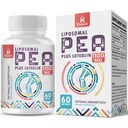 Liposomale Palmitoylethanolamide 1000 mg + Luteoline 100 mg, Micronized Pea 99% Zeer gezuiverd - Verbeterde absorptie en biologische beschikbaarheid, 60 Softgels