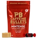 Caffeine Bullet Energy Gel Upgrade - Mint Chews *16 – Faster Boost Than Tablets and Gum. 100mg Per Serving - Sport Science for Running, Cycling, Gaming & Pre Workout Endurance Kick.