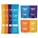 Som Sleep, Sleep Aid Powder Stick Packs – Variety Pack Bundle, 40 Count – Berry, Cherry, Mango & Tangerine – 0 Sugar, 10 Calories – Sleep Support Drink Mix Supplement